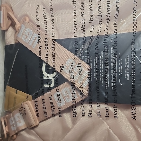 UGG Mischa Quilted Outdoor Blanket in Rosewater Stripe - Picture 3 of 6